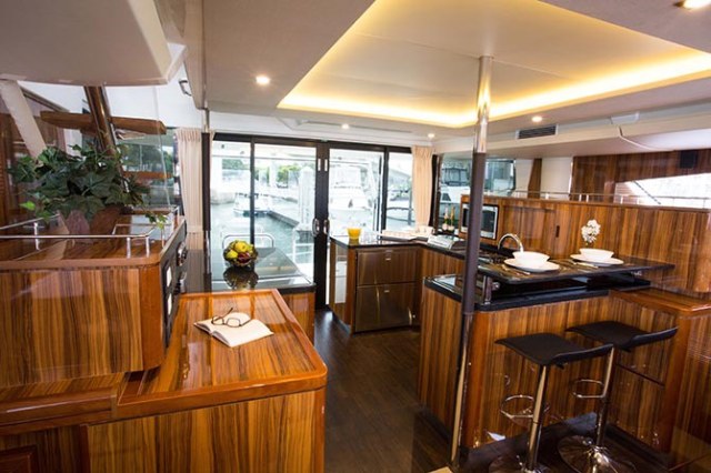 New Power Catamaran for Sale 2014 Aquila 484 Layout & Accommodations